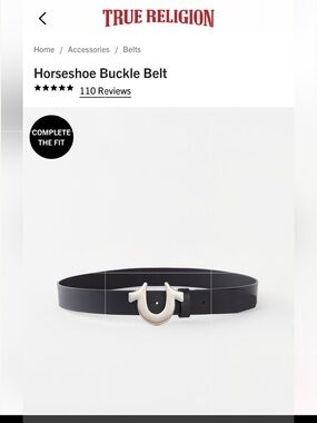 True Religion Horseshoe Buckle Belt